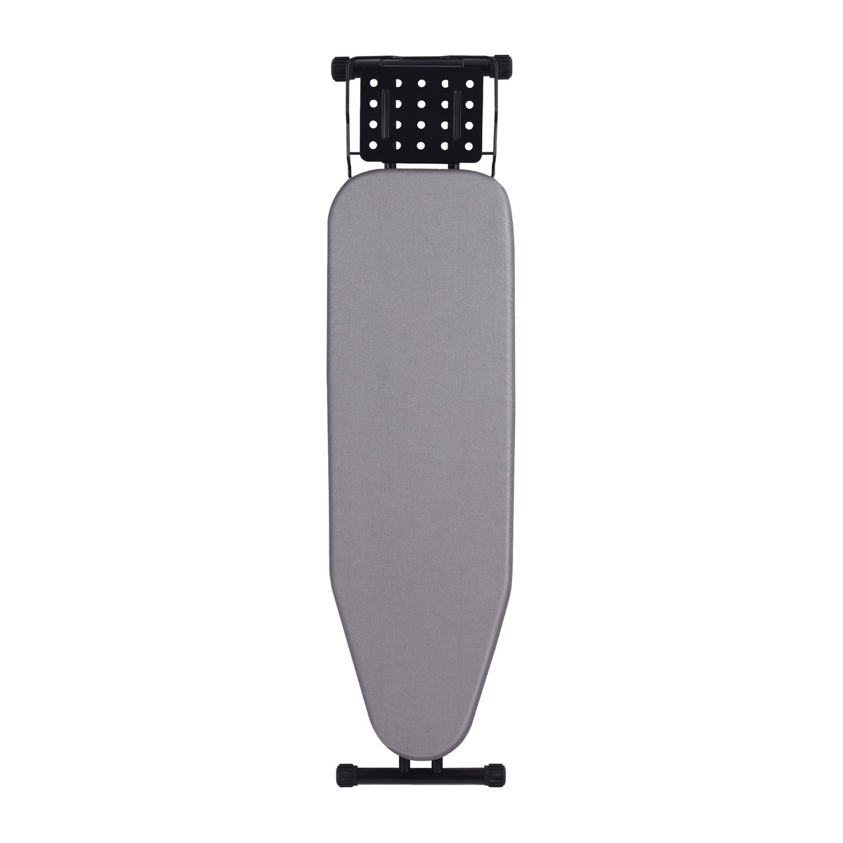 Jakeefud Deluxe ironing board with heat resistant cover for safe, extended ironing sessions.