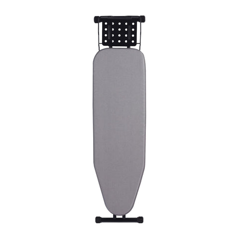 Jakeefud Deluxe ironing board with heat resistant cover for safe, extended ironing sessions.