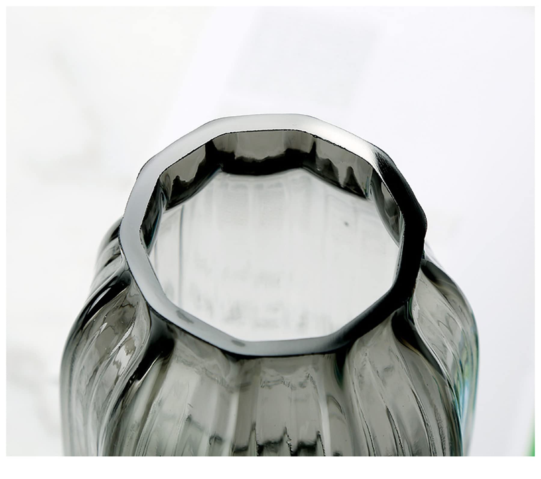 JAKY-Global handblown-glass detail vase, unique variations add character.