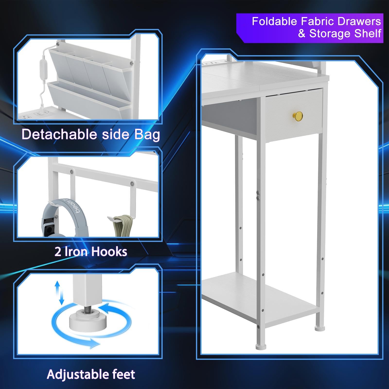Jakyitvi desk with stable legs stays level on uneven floors.