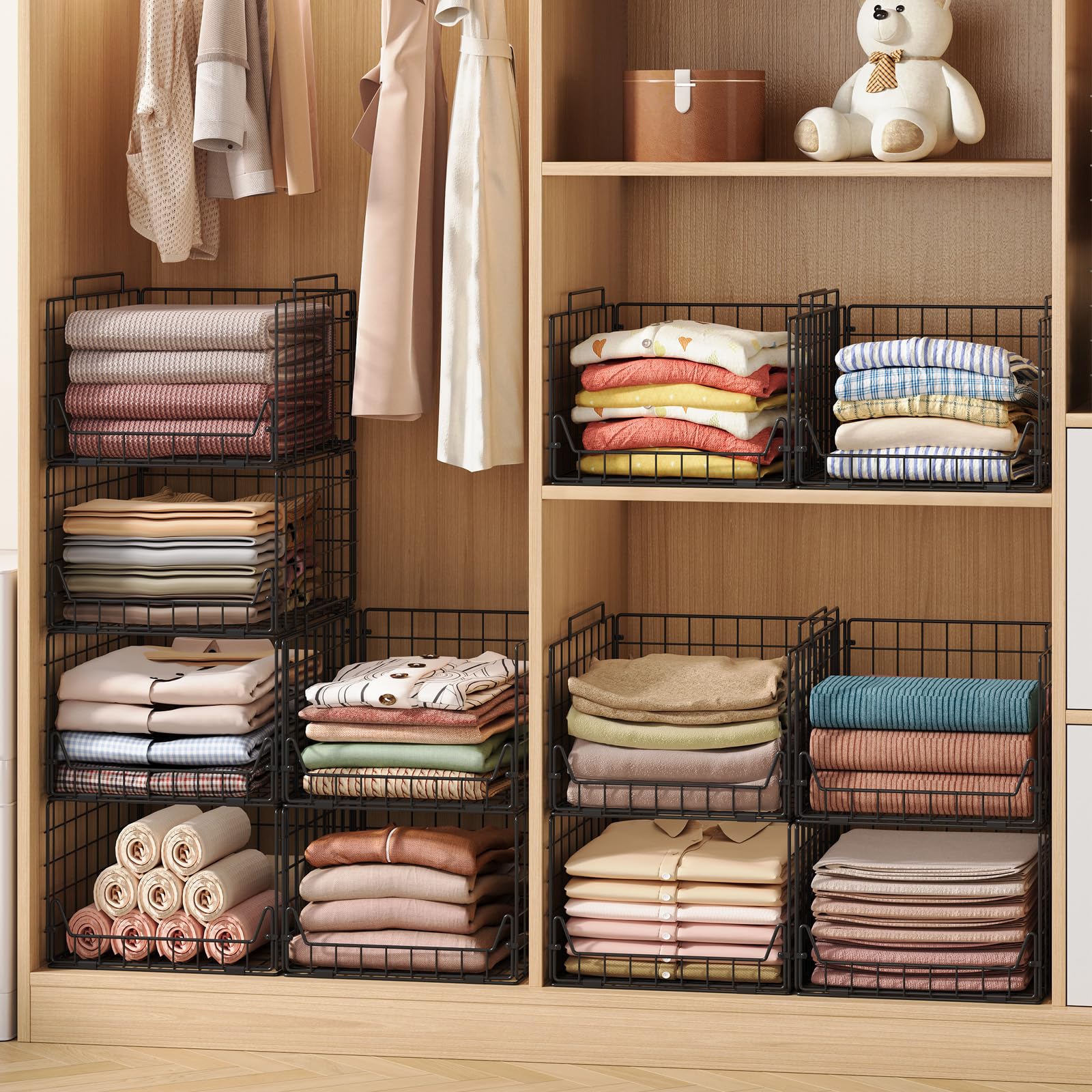 Jakyitvi foldable baskets save space when not in use