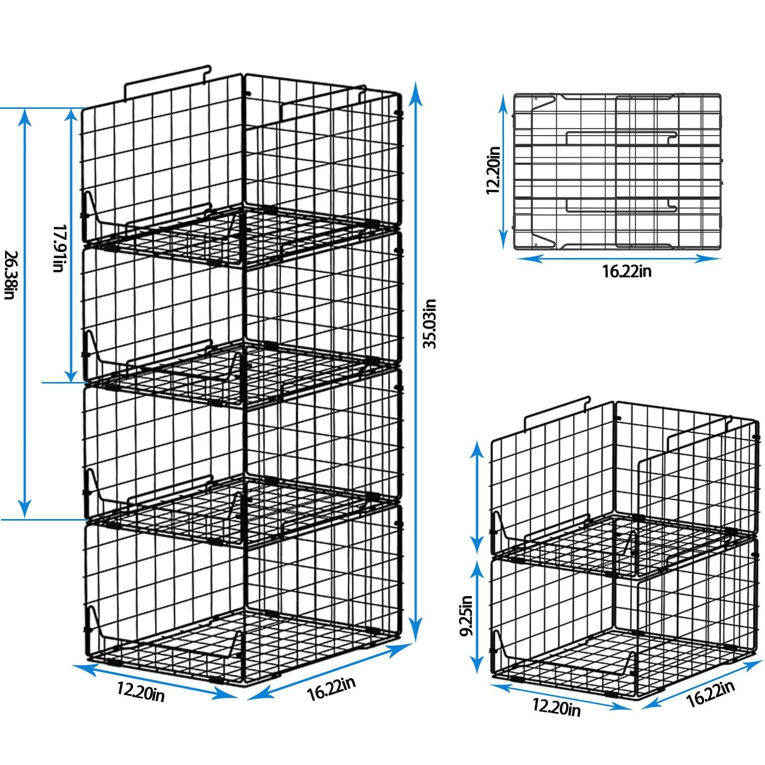 Jakyitvi four-basket set provides great closet organization value