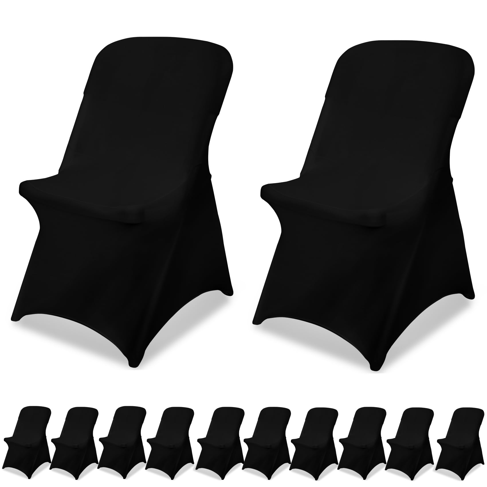 JALANCY black chair covers pack wide view for an elegant event setup