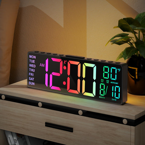 JALL 10.5-inch digital clock front view offers clear classroom visibility.
