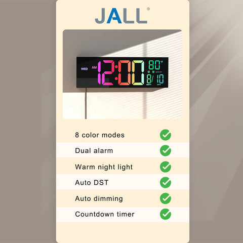 JALL 11.5 ft 5V-2A power adapter and cable included.