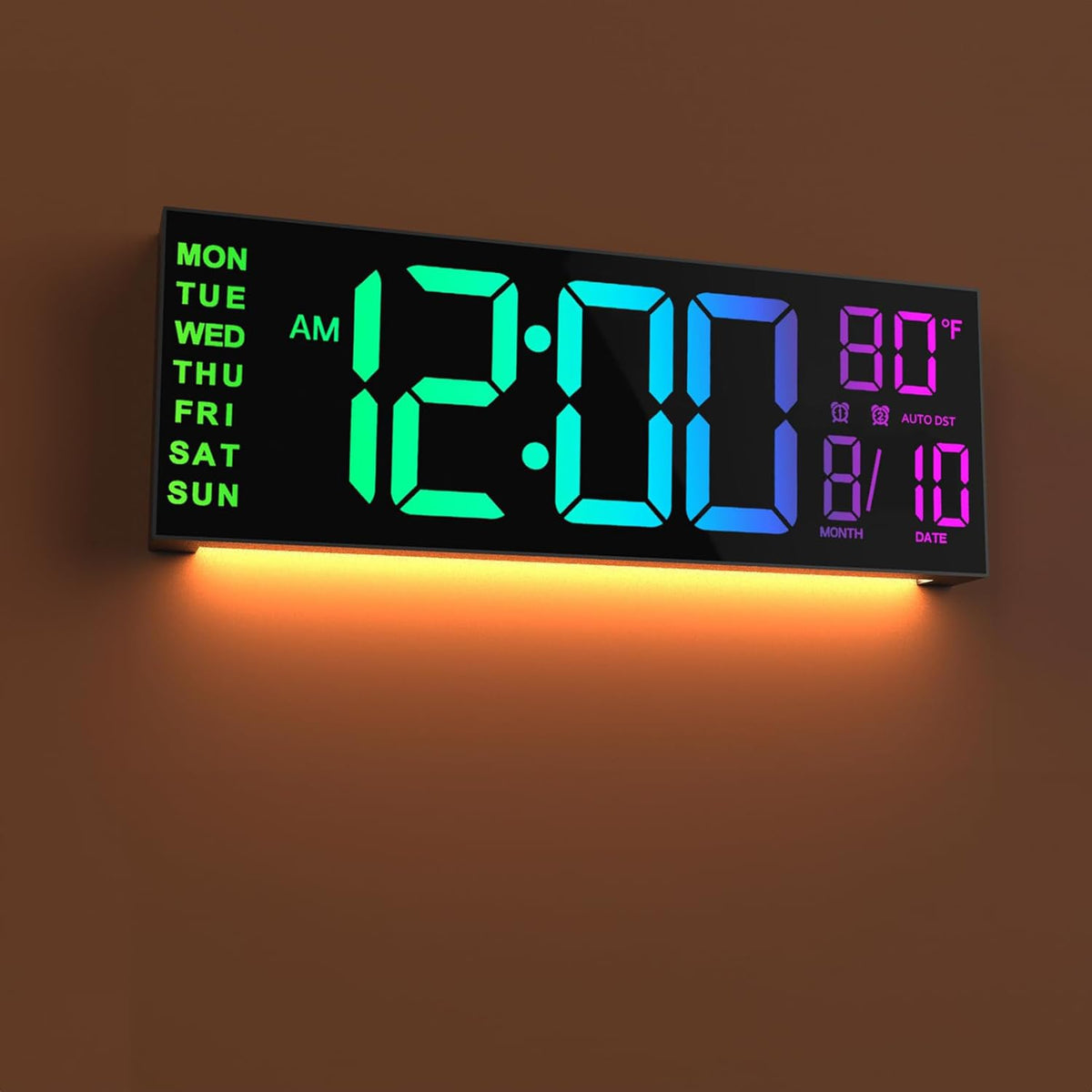 JALL 13-inch large display clock viewed from across the room for easy reading.
