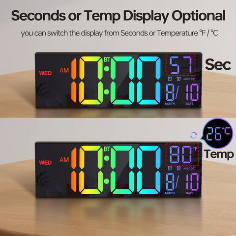 JALL 16.2-inch wall clock auto DST adjustment maintains accurate time automatically.