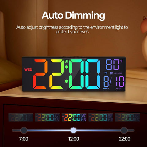 JALL 16.2-inch wall clock senior-friendly design improves readability.