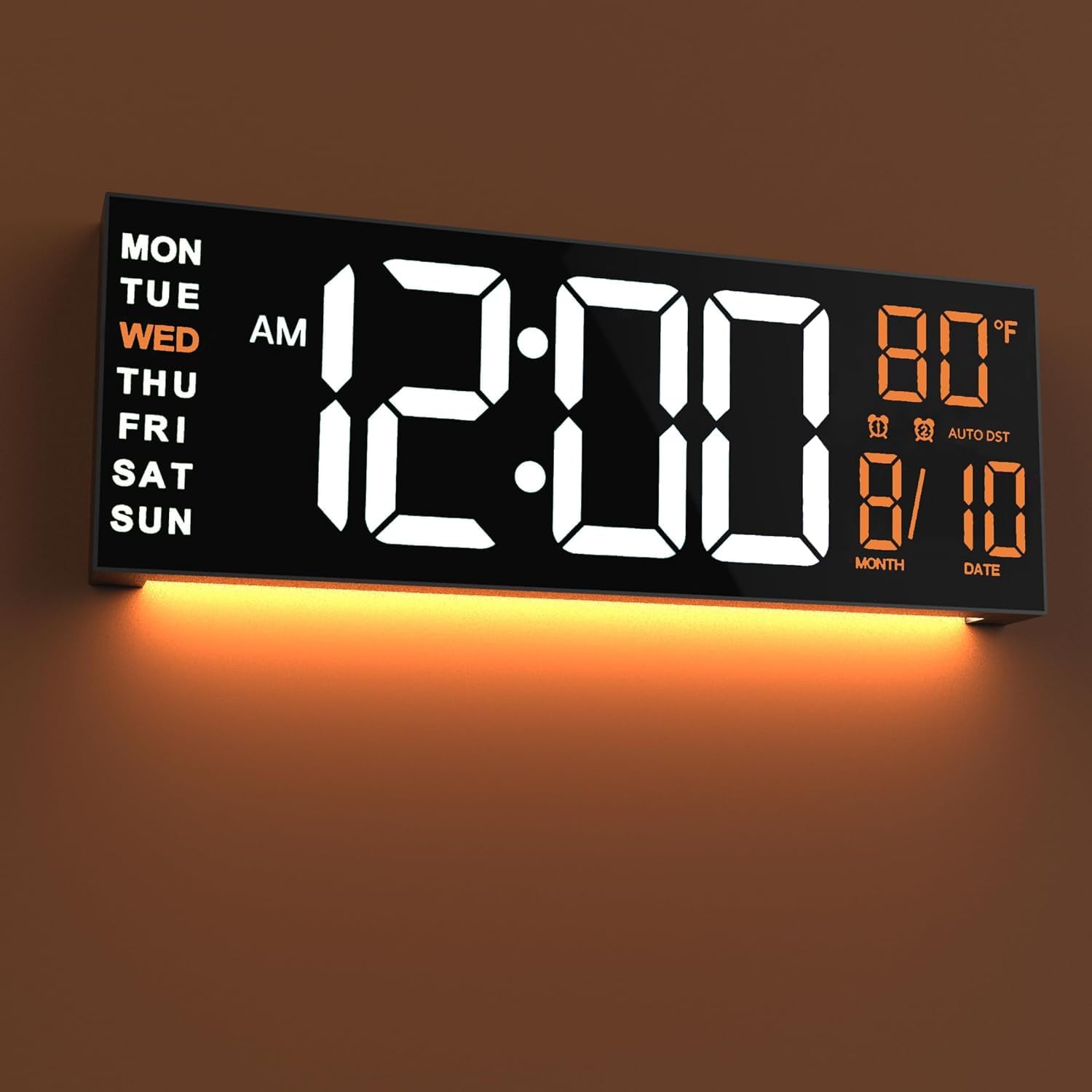 JALL 16-inch digital wall clock with large display viewed clearly from across the room.