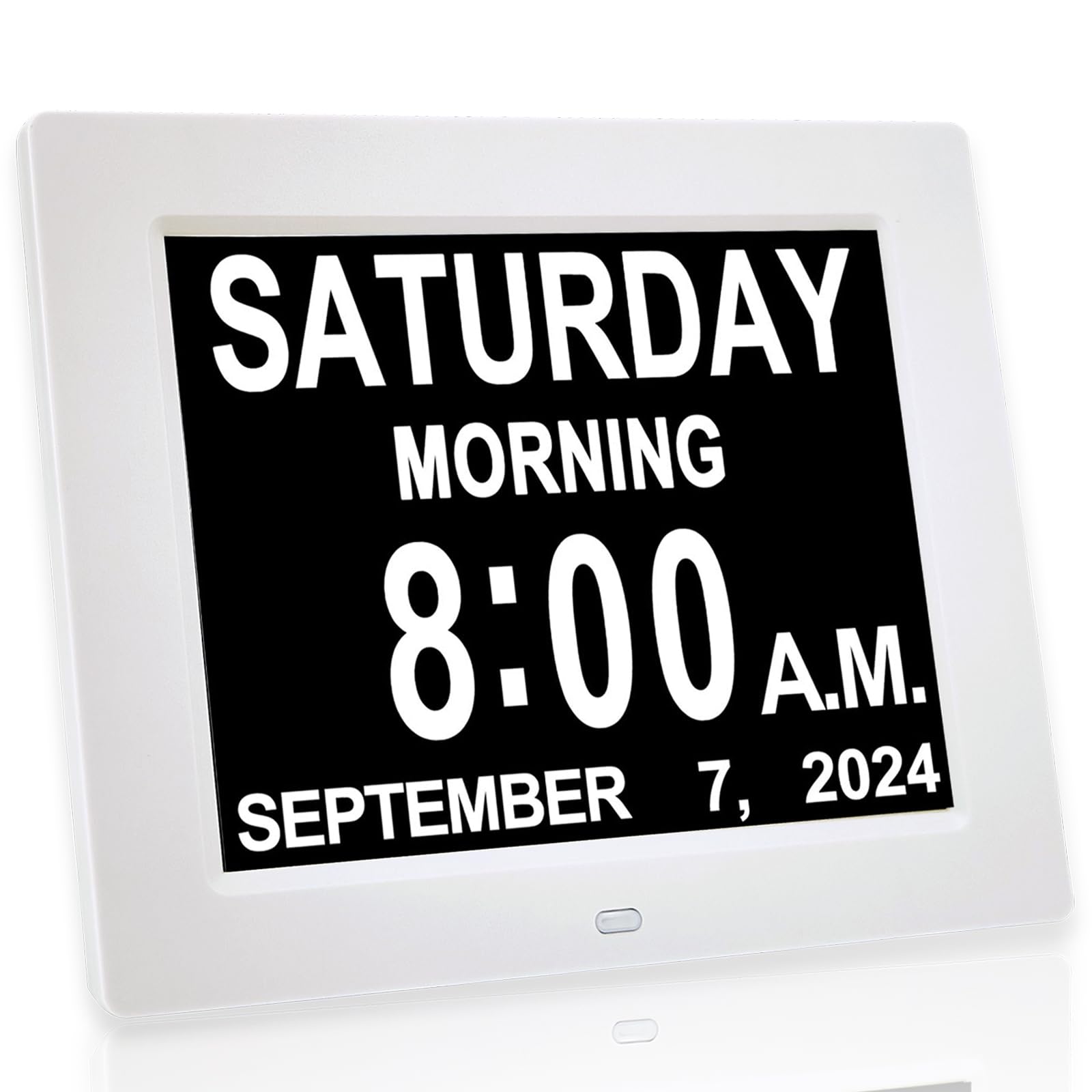 JALL 2026 calendar alarm clock with 8-inch display for easy readability