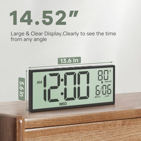 JALL battery-operated clock with long battery life reduces maintenance and outages.