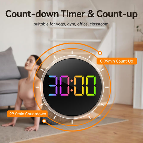 JALL clock placed in a living room for quick time checks.