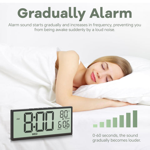 JALL clock fits living rooms, bedrooms, offices, classrooms for clear timekeeping.