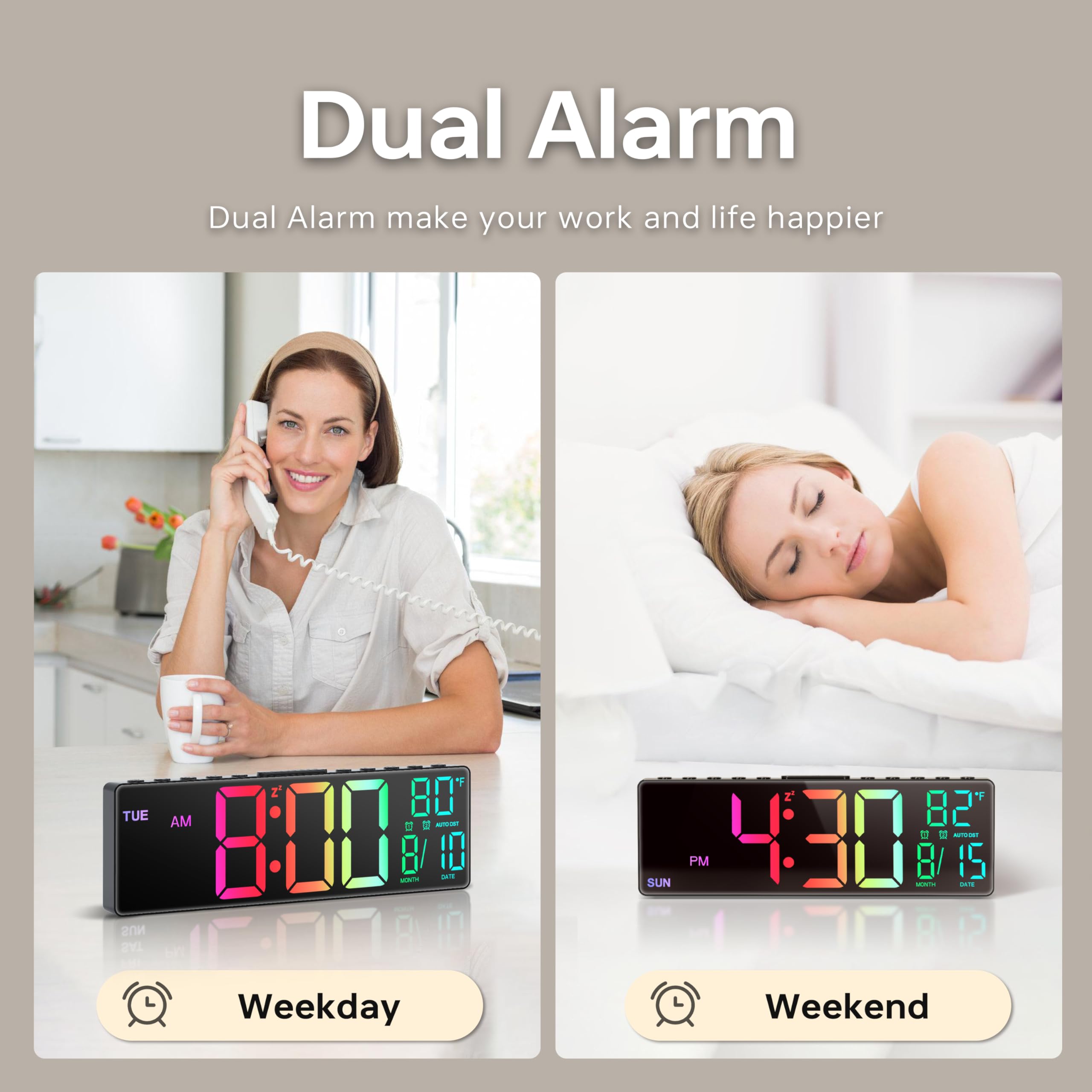JALL temperature display supports Celsius and Fahrenheit readings.