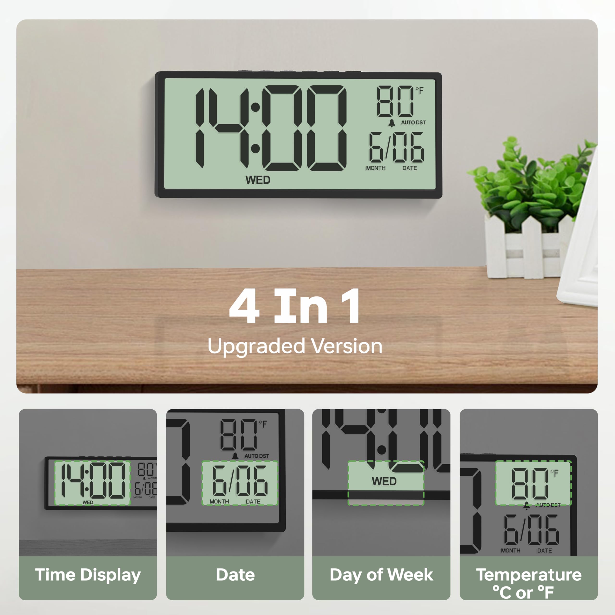 JALL versatile design supports wall mounting or desktop placement for flexible use.
