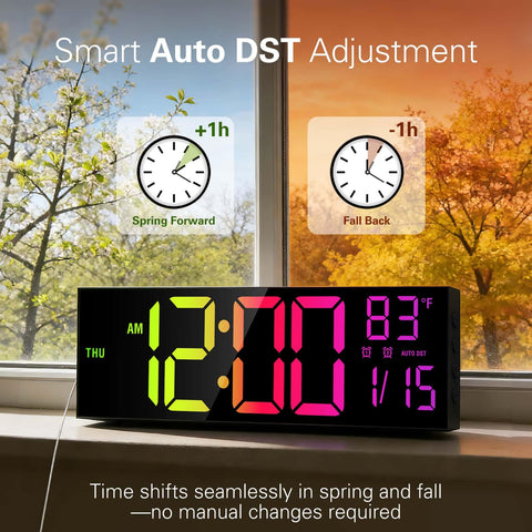 JALL clock can be mounted on a wall or placed on a desk for flexibility.
