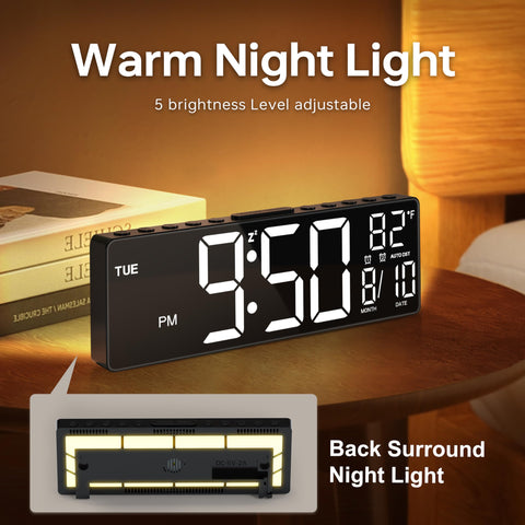 JALL clock can be wall-mounted or placed on a desk for flexible setup.