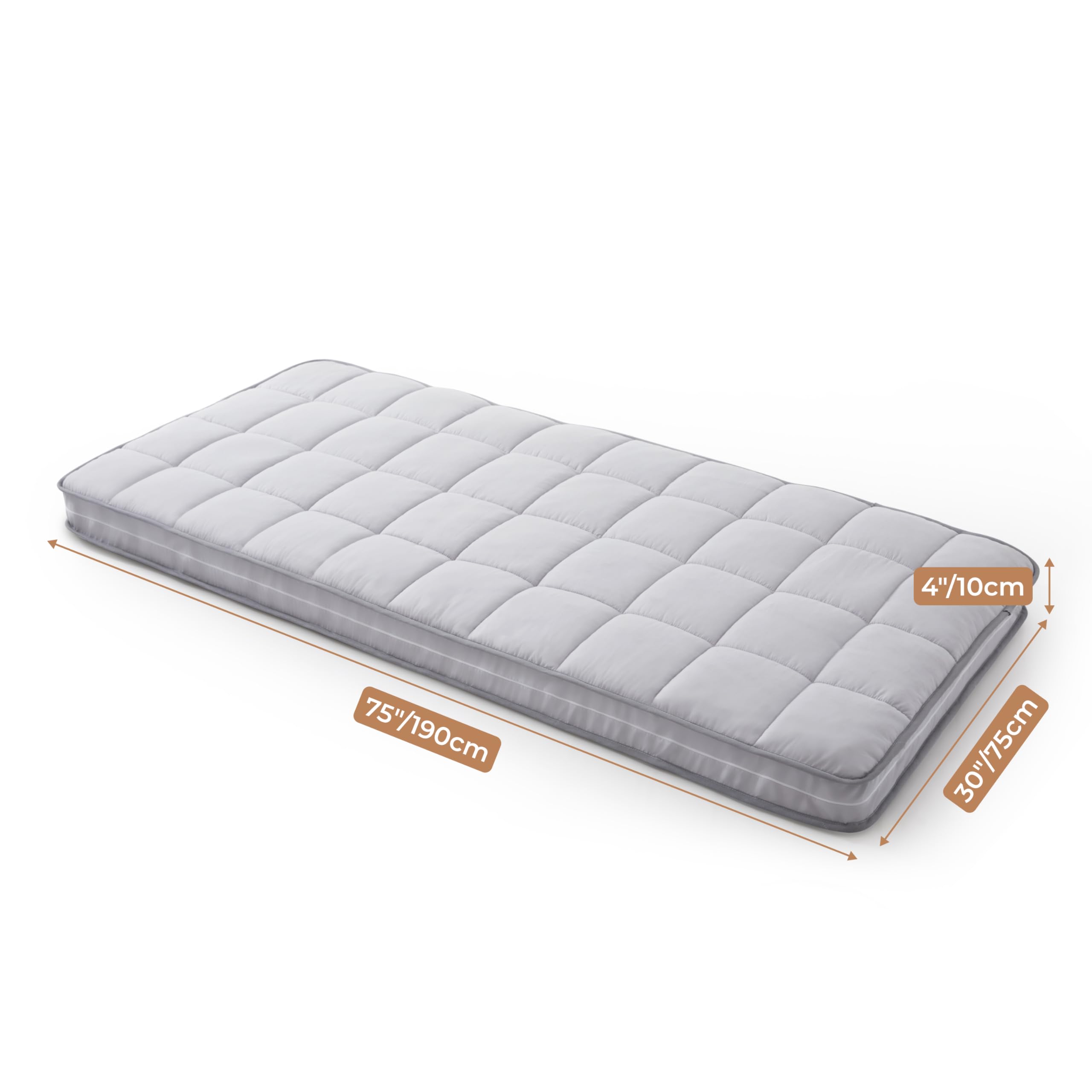 Jamdok gel-infused memory foam core provides balanced support and cooling.