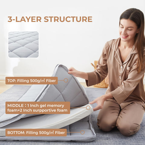 Jamdok gel-infused memory foam core image showing structured support