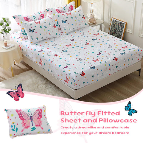 Jameswish coordinated sheet set matching the butterfly design