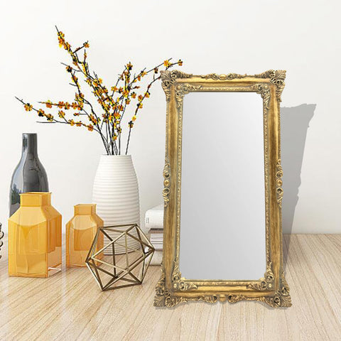 JANDERART Antique gold finish enhances any room and doubles as vanity and wall accent.