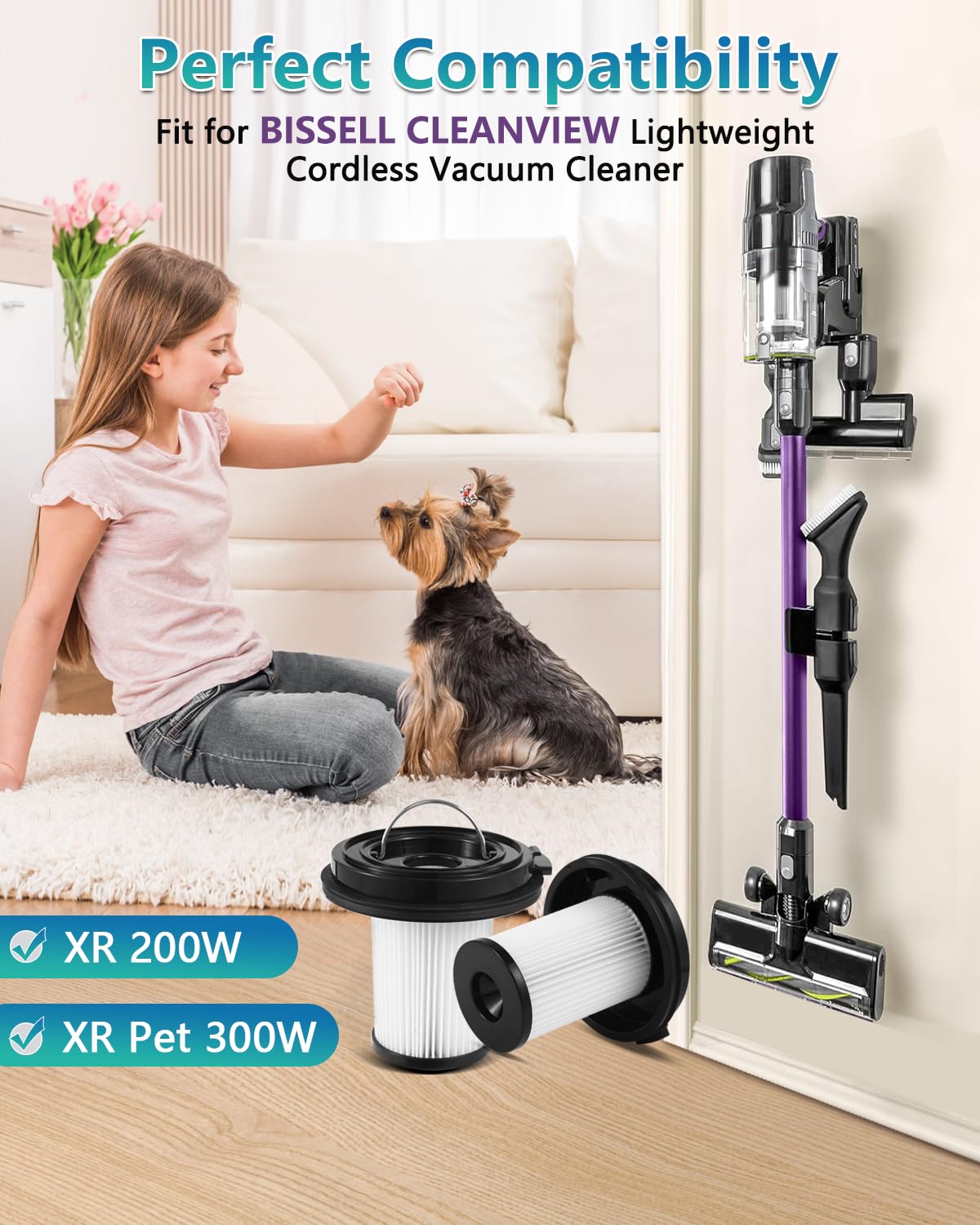 Janedtcyy 3789U filter for Bissell Cleanview XR maintains suction efficiency