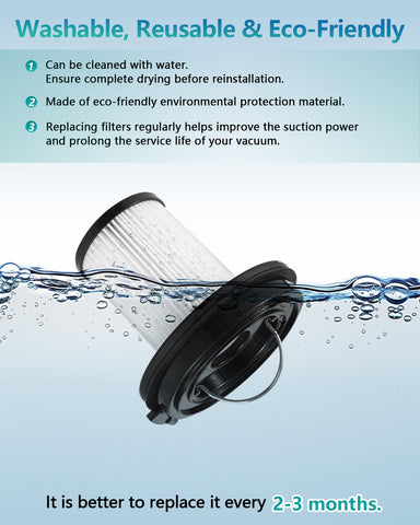 Janedtcyy 3797V filter for Bissell Cleanview XR improves airflow