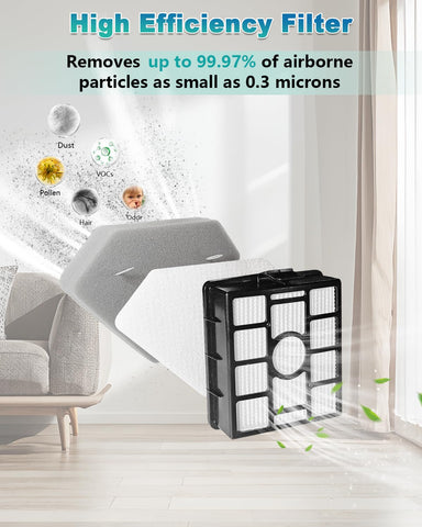 Janedtcyy Cleaning brush assists quick, tool-free filter replacement