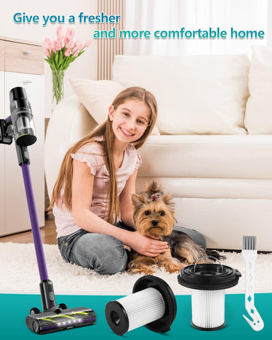 Janedtcyy cleaning brush included for quick filter care