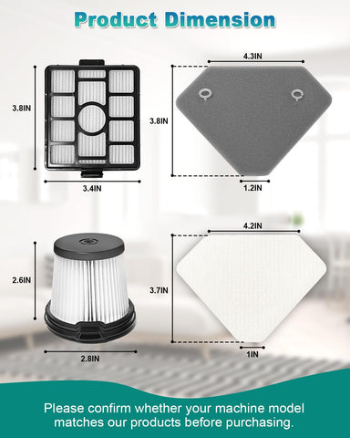 Janedtcyy Shark BU3120 auto-empty filter assembly supports consistent cordless performance