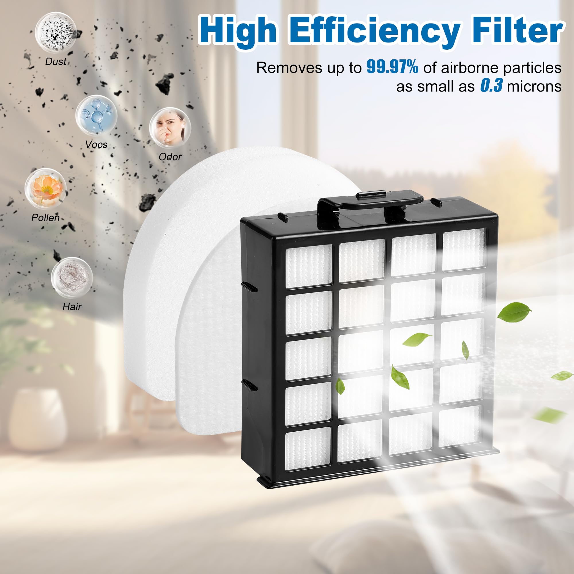Janedtcyy washable foam pre-motor filters extend lifespan