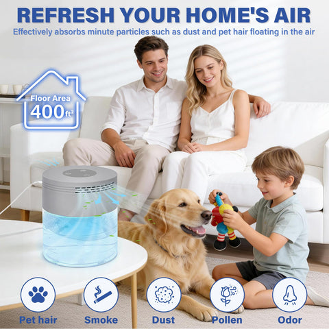 Janiful Water Air Purifier in three-speed mode for customizable comfort.