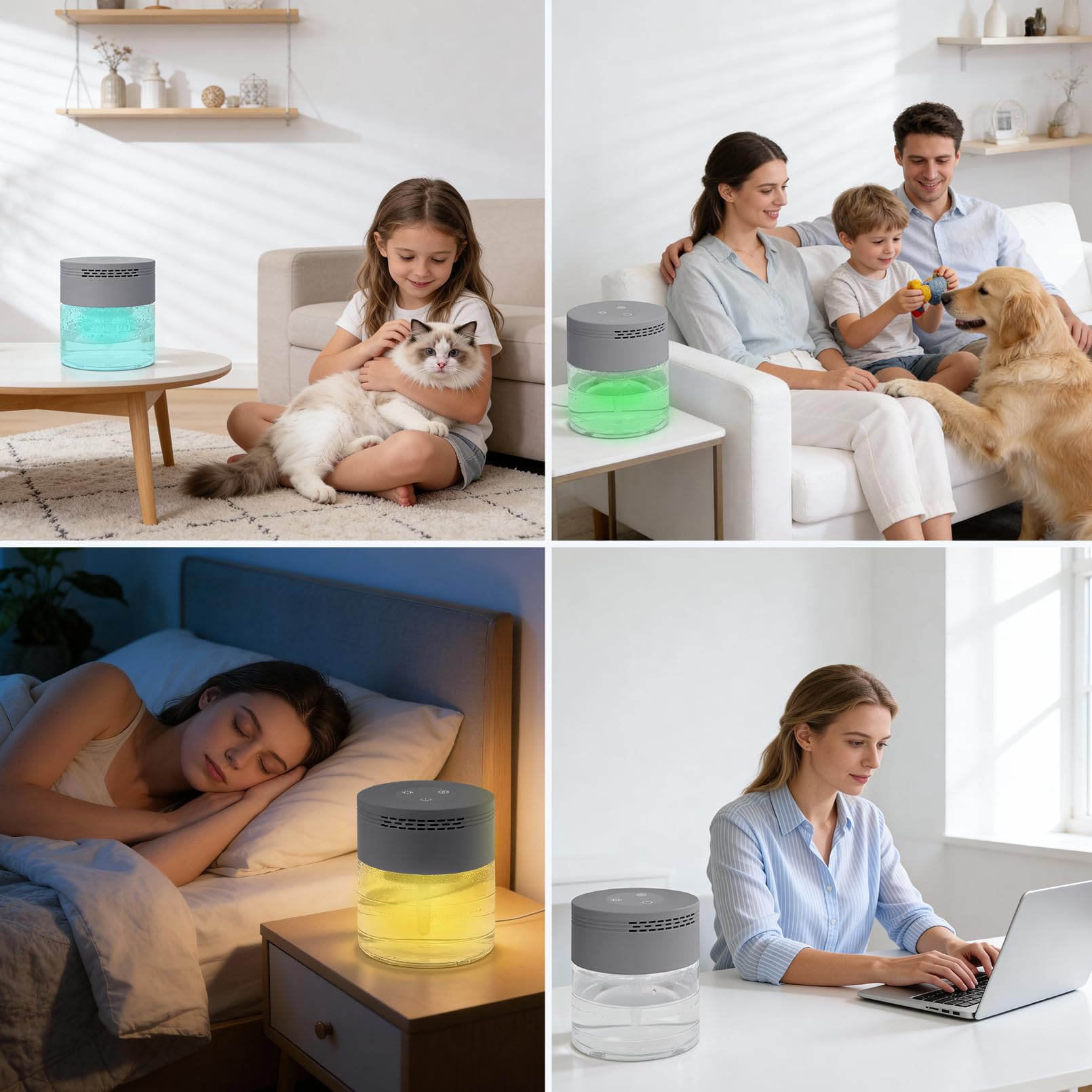 Janiful Water Air Purifier easy-clean detachable design for maintenance.