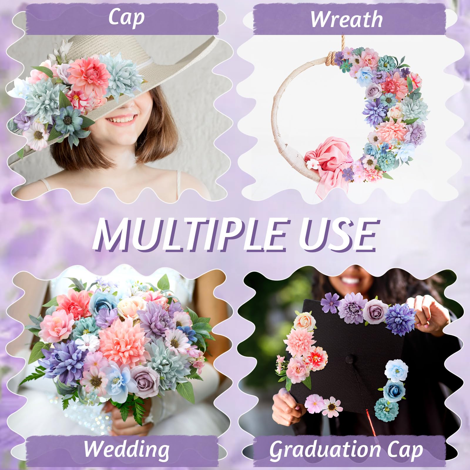 Janinka basic set of flower heads supports crafts, decor, and celebrations.