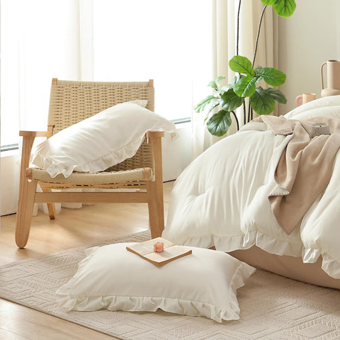 JANZAA Matching pillow shams included for a complete, coordinated bed look.
