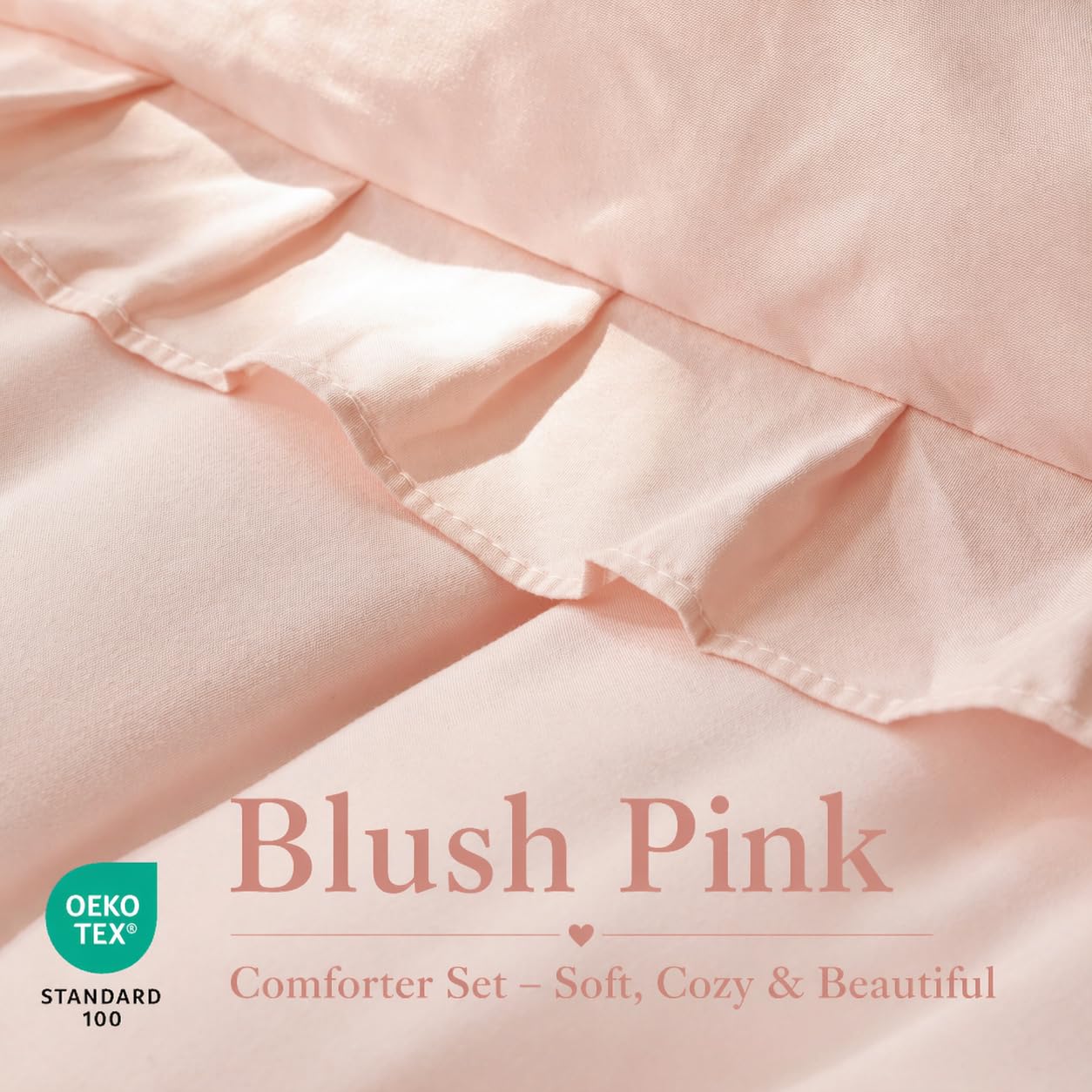 JANZAA year-round lightweight queen comforter offers year-round comfort and easy care