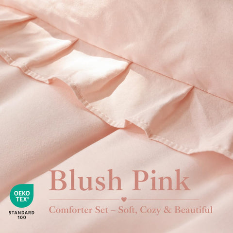 JANZAA year-round lightweight queen comforter offers year-round comfort and easy care
