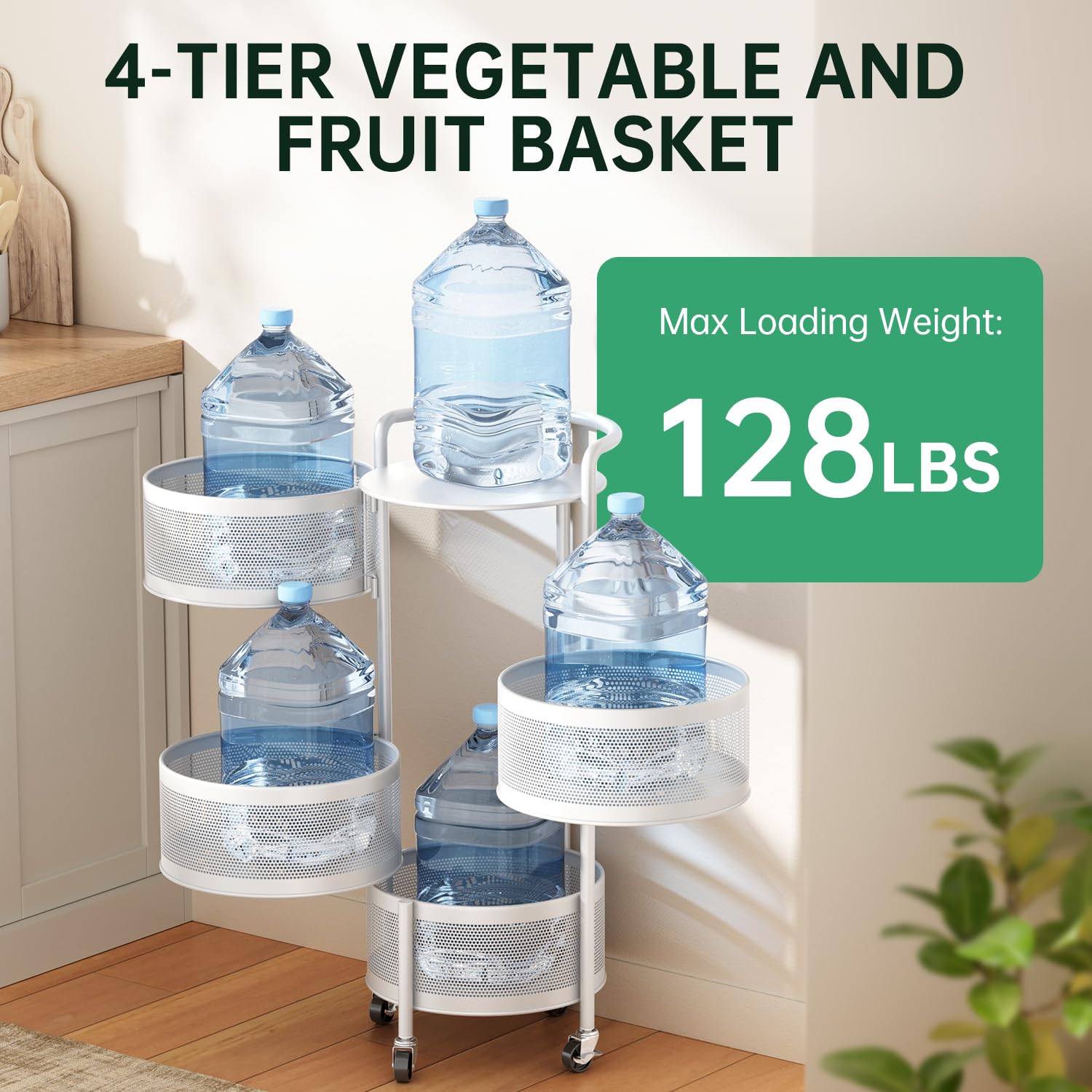 JAQ heavy-duty carbon steel frame supports heavy items without wobble.