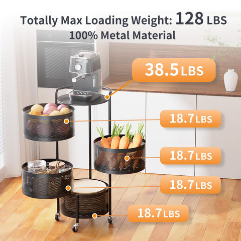 JAQ mobile storage cart usable in kitchen pantry or laundry