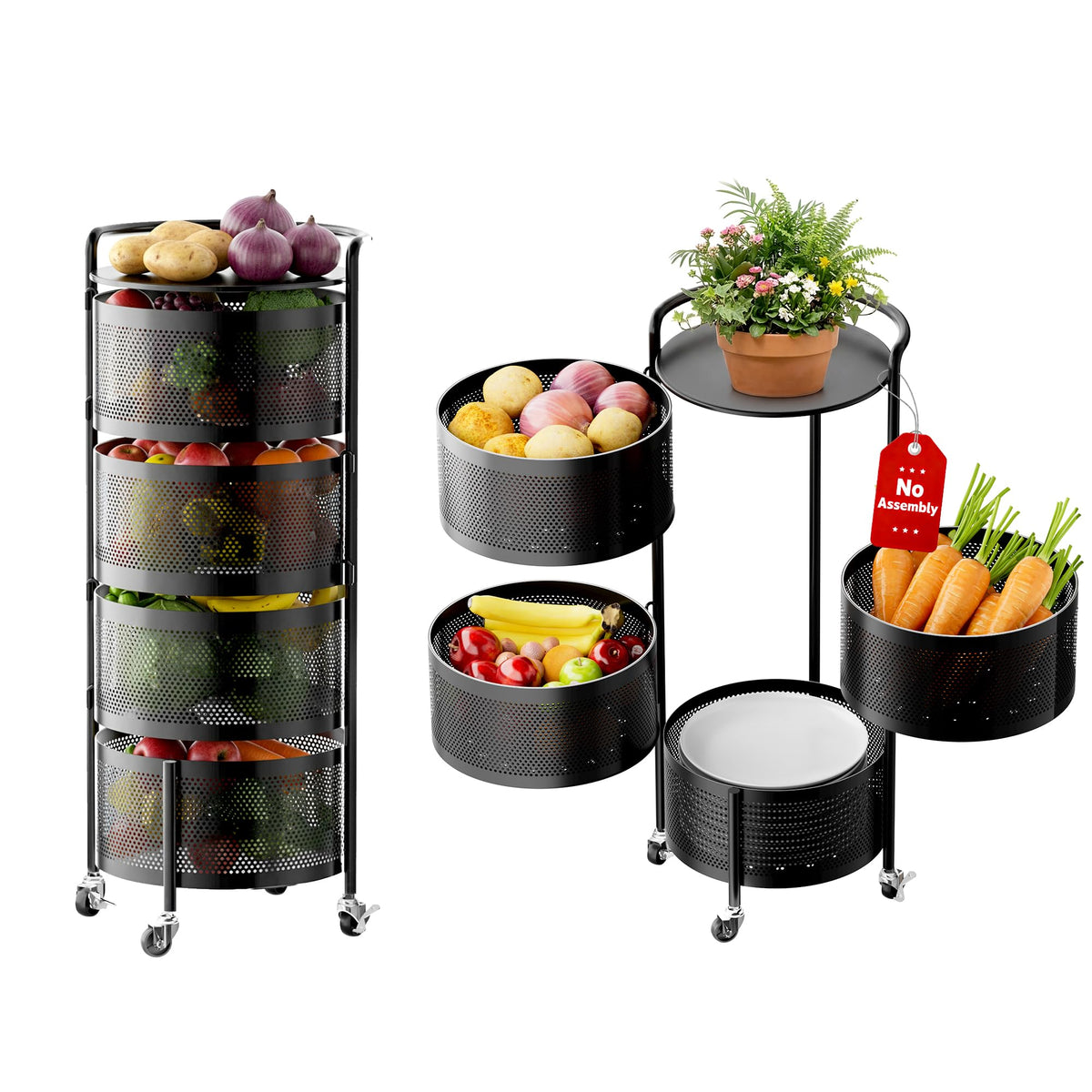 JAQ integrated no assembly rack ready for instant kitchen organization