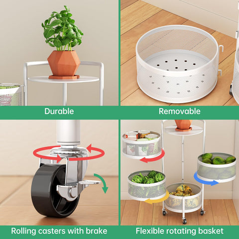 JAQ onions and potatoes stay organized and accessible with dedicated storage space.
