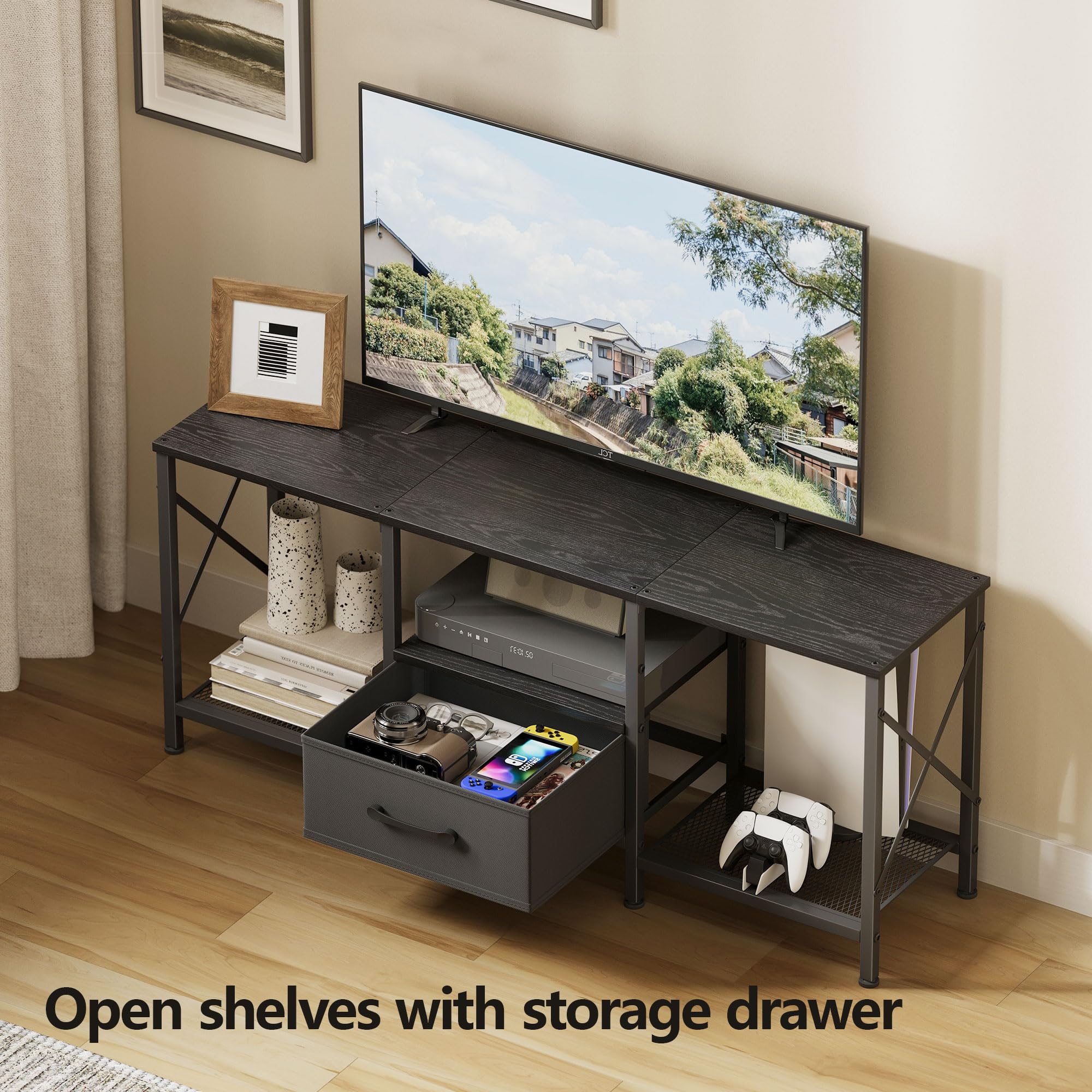 JARHETUN TV Stand includes assembly tools for quick setup.