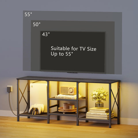 JARHETUN fits PS5, Xbox, and media players on open shelves