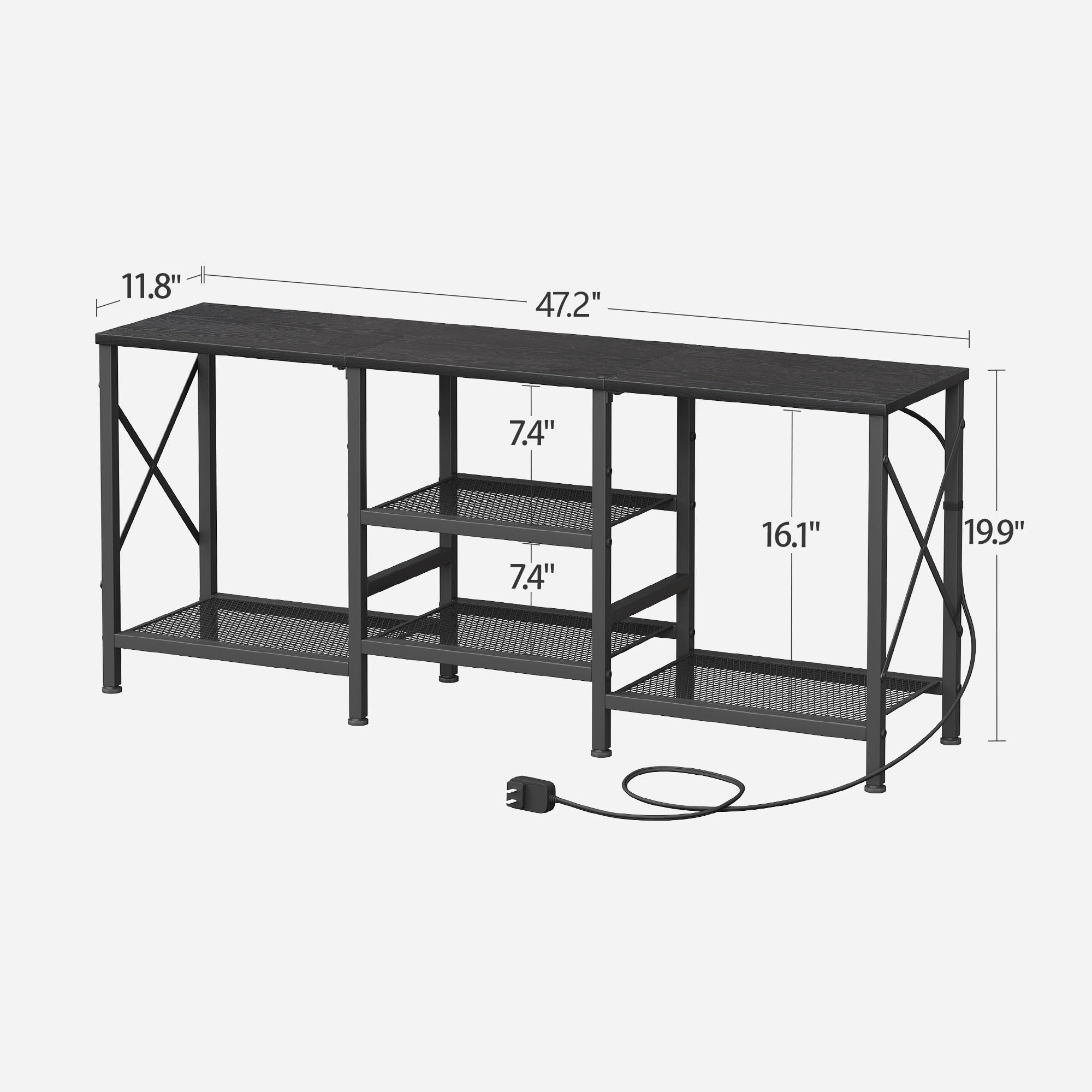 JARHETUN sturdy steel X-frame keeps the setup secure