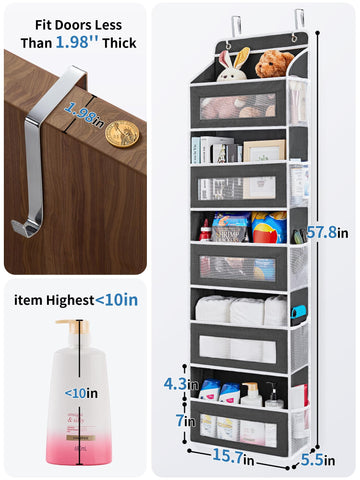 Jarlink five large pockets on door for toys towels and more
