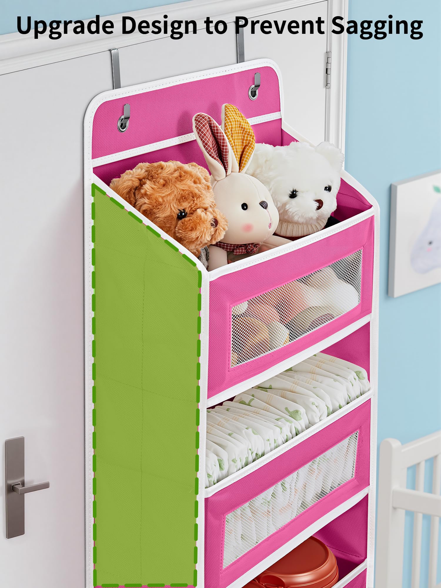 Jarlink anti-tilt sturdy design keeps pockets steady behind doors
