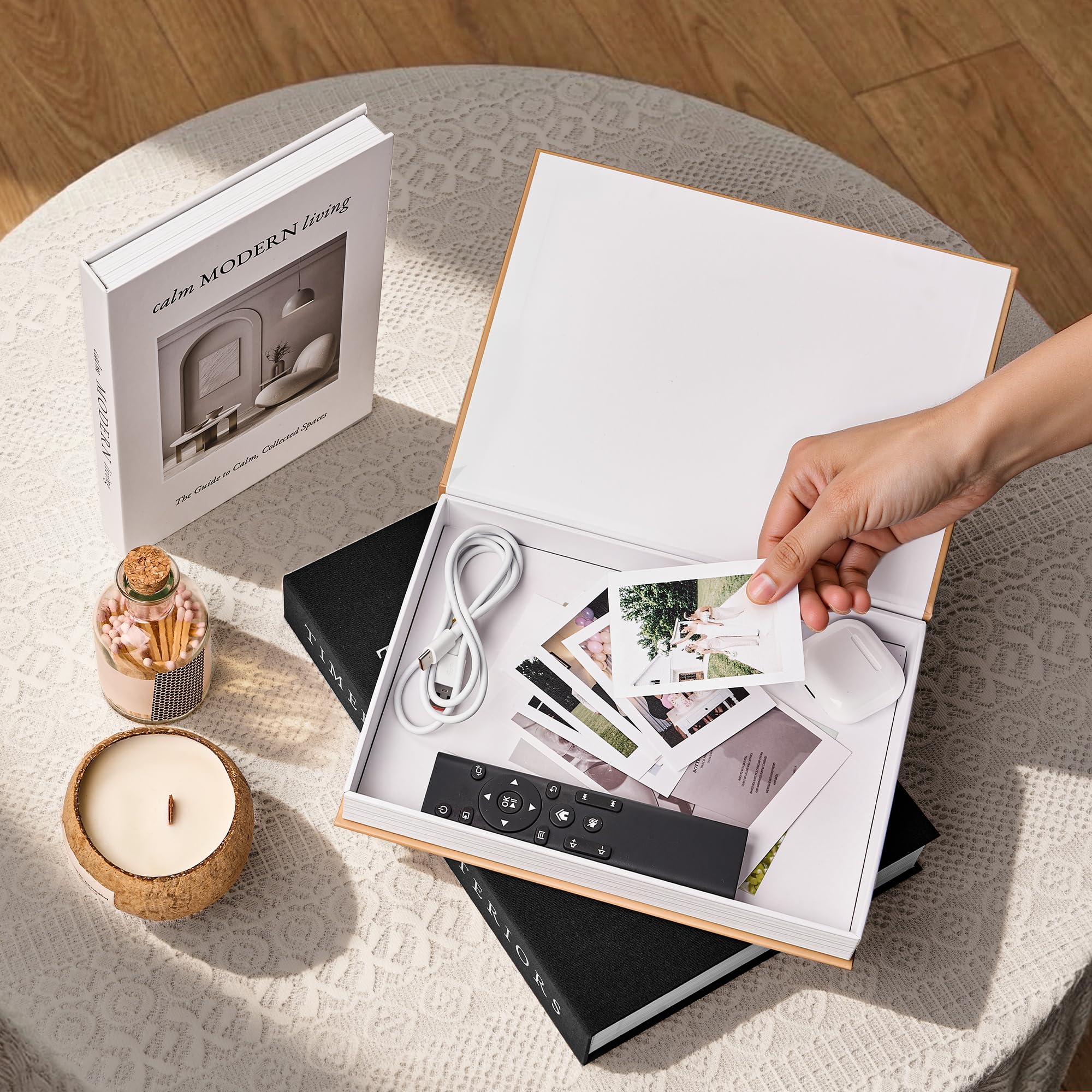 Jarlink Decorative Books with hidden storage lid for remotes and keys