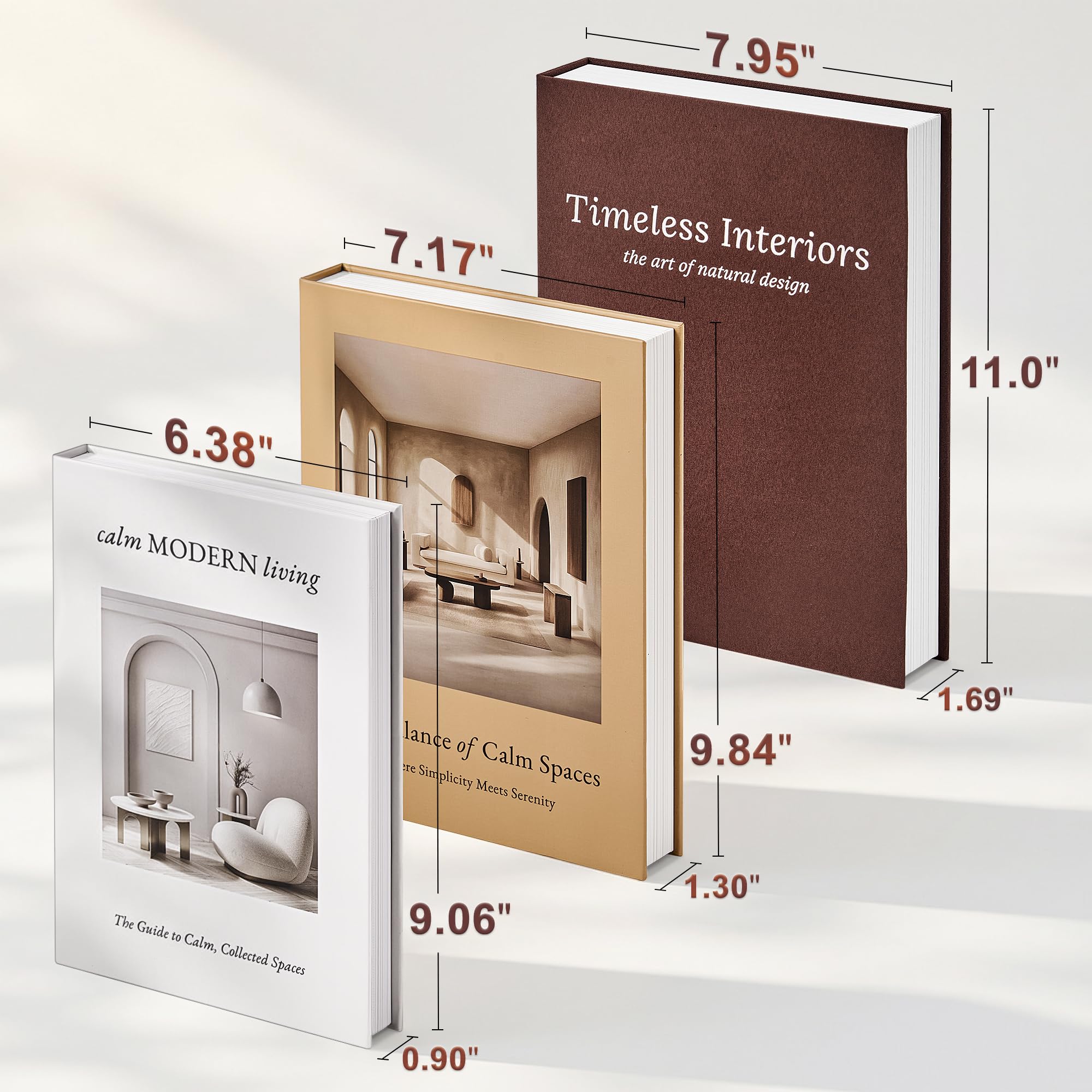 Jarlink decorative books set medium on a shelf for layered styling