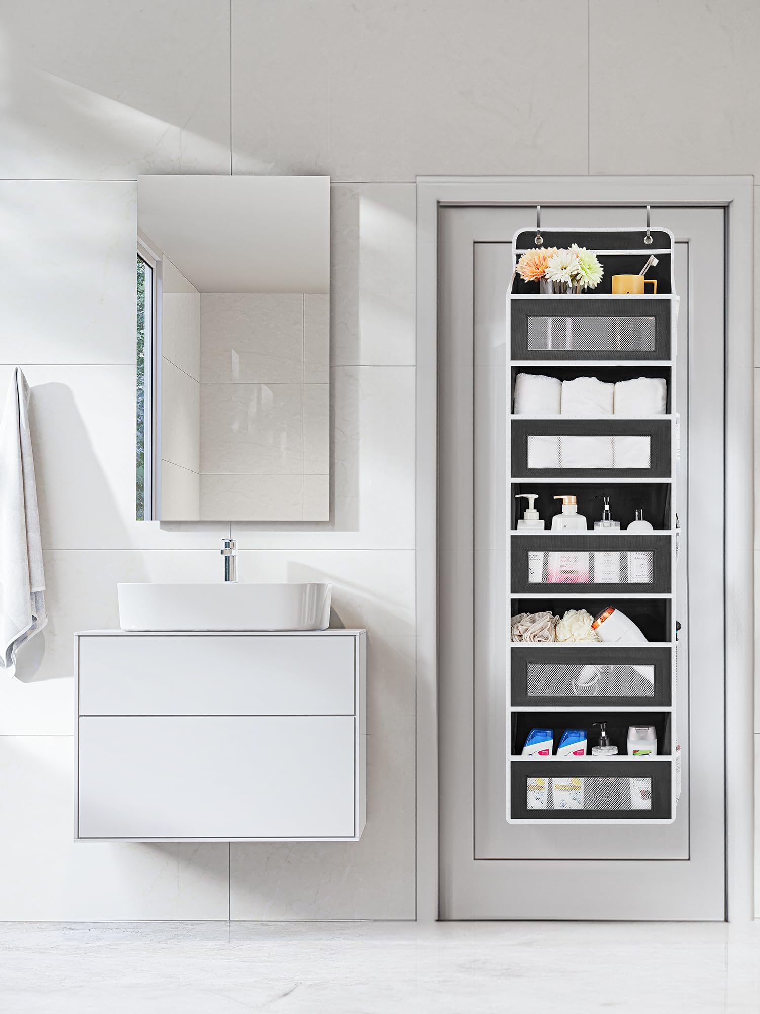 Jarlink door organizer anti tilt design keeps items steady behind the door
