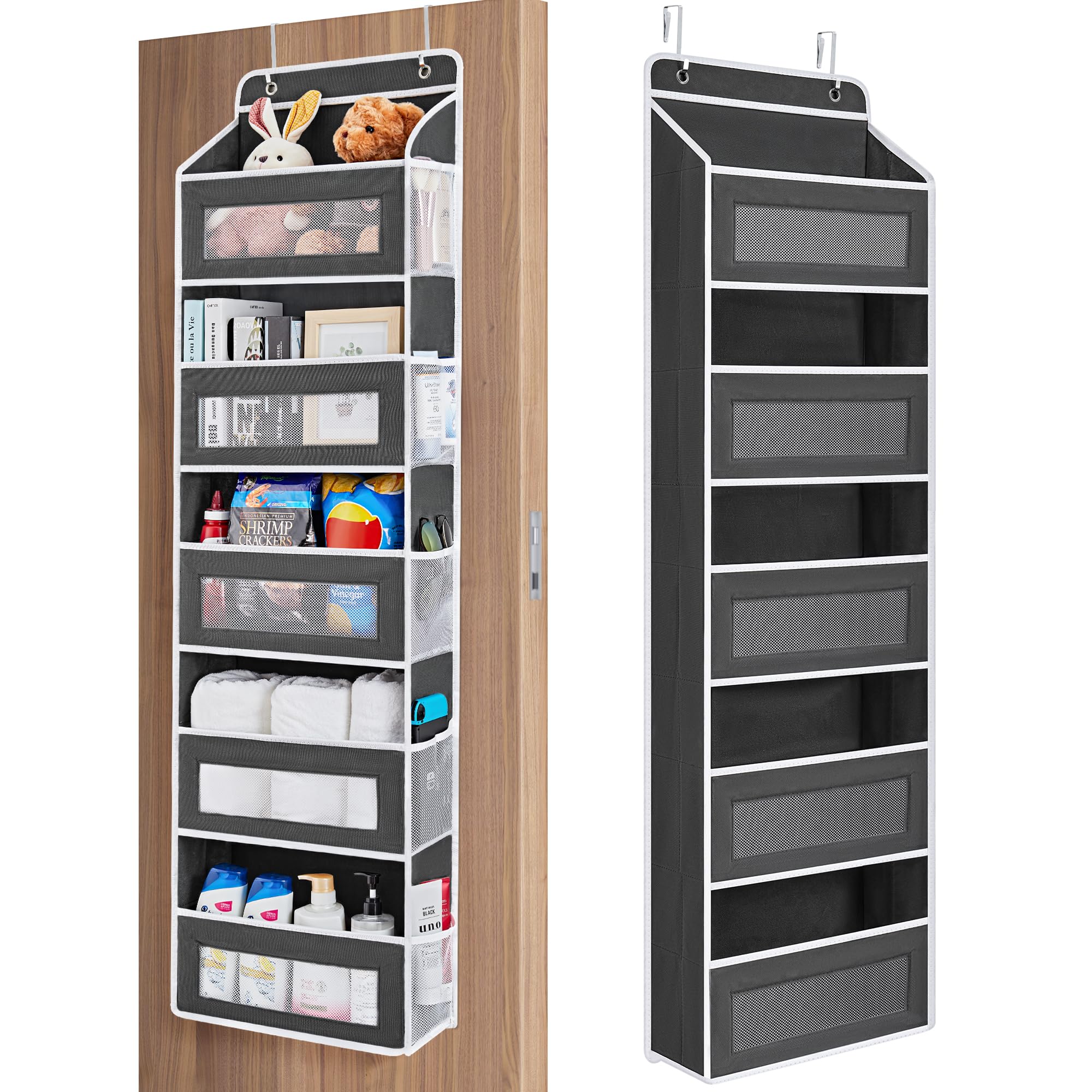 Jarlink over-the-door organizer with five shelves adds extra behind-door storage